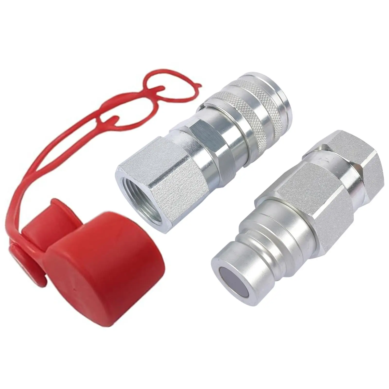 

AP01 For 3/4" NPT Flat Face Hydraulic Quick Connect Couplers Couplings Skid Steer for Bobcat ISO 16028 Standard 800801009