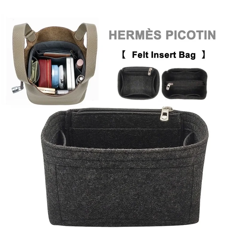 Felt Cloth Insert Bag For H Picotin 18 22 Organizer Makeup Handbag Organizer Travel Inner Bags handbag organizer felt bag organizer