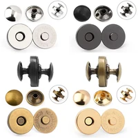 10 Sets Metal Double Rivet Magnetic Clasps Buttons Fastener Bag Press Buckle Purses Handbag Clothes DIY Accessories 14mm 18mm 1