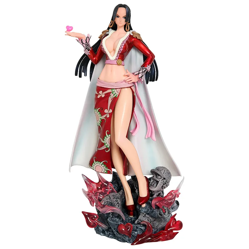 Anime One Piece Boa Hancock Heart Shape Ver. PVC Action Figure Sexy Girls Statue Collection Model Toys Doll Gifts 30cm