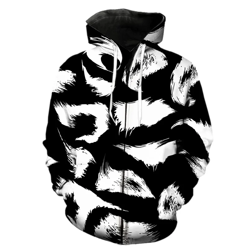 thumbnail image 1 of Sudadera con capucha y cremallera con estampado 3D de leopardo para hombre, estilo Harajuku, con textura de piel de animal, de manga larga, estilo hip hop, 1 of 5