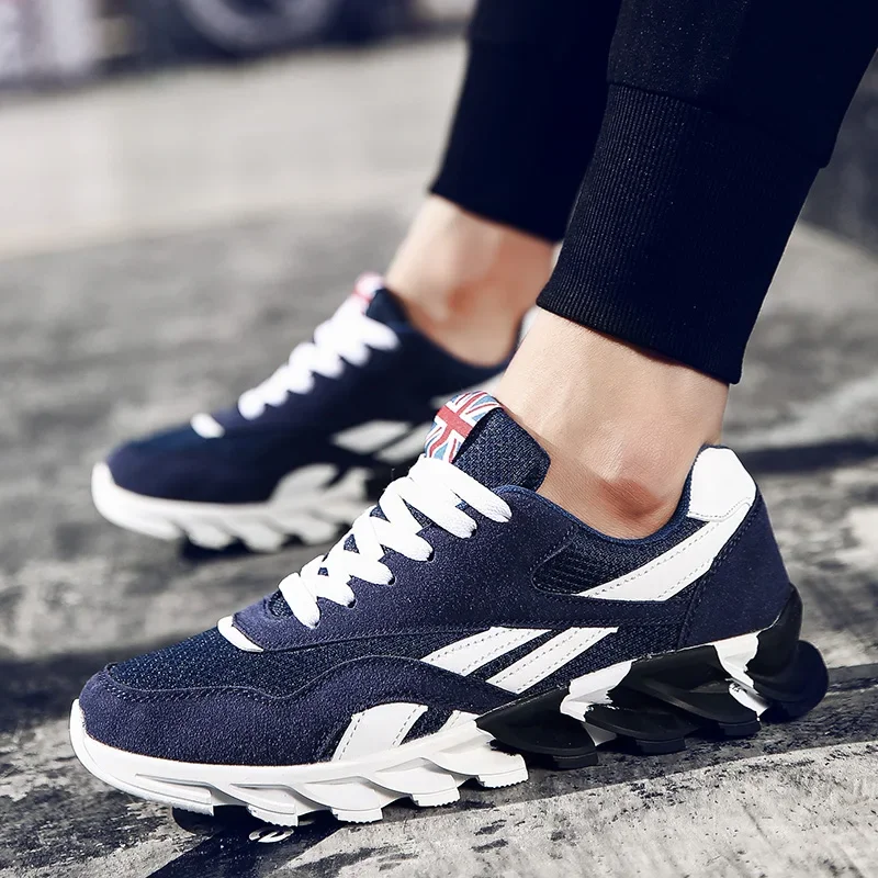 

Мужские новые спортивные беговые кроссовки весна-осень 2024, мужская обувь с сетчатыми лезвиями