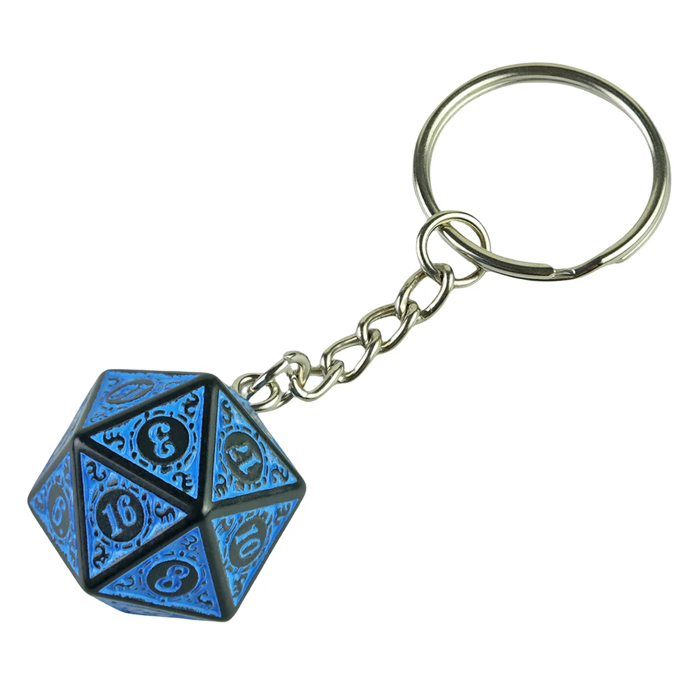 Polyhedral Keychain Funny Acrylic D20 Dice Key Ring For Women Men Handbag Pendants DIY Accessories Gift acrylic dice