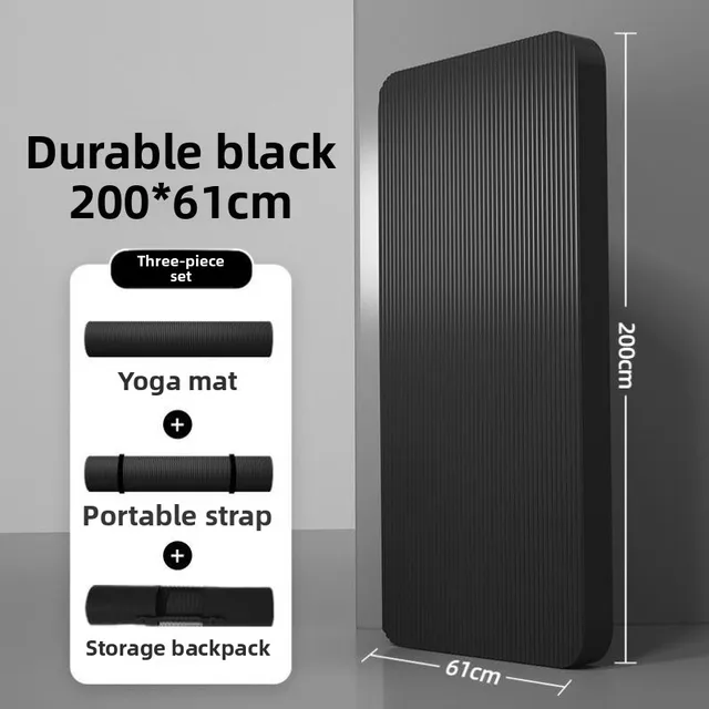 Thiened 20mm Yoga Mat Fitn Men's Sle Extended Length Exercise Home Use Mat for Beginners Men Women Plant Floral Design 4