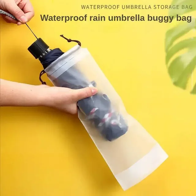 10pcs Beam Mouth Waterproof Umbrella Storage Bag Plastic