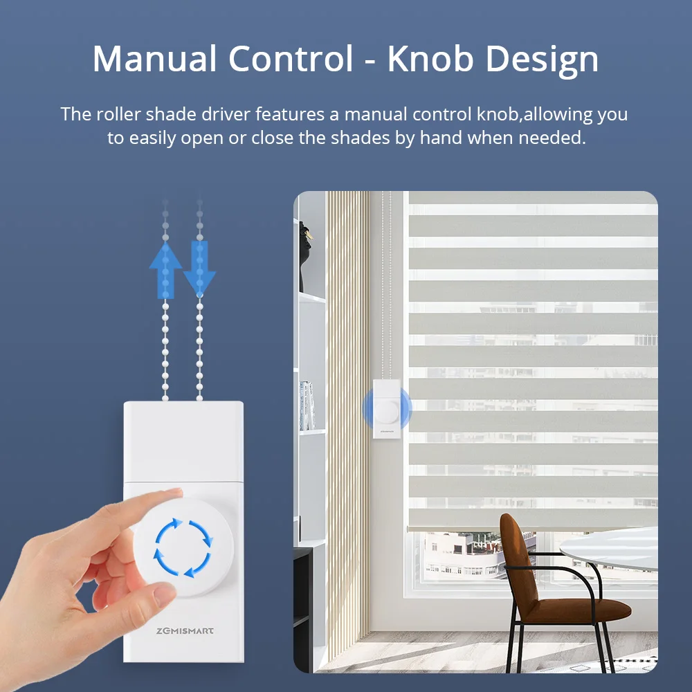 ZigBee 스마트 DIY 전동 체인 롤러 블라인드 드라이버(Tuya Zigbee 허브를 통해 충전식 전기 모터 Alexa Google 홈 음성)
