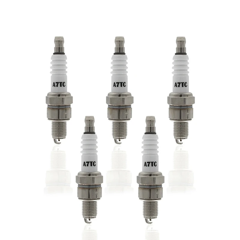 

5 X Spark Plug A7TC For GY6 50Cc 125Cc 150Cc Engine Scooter, Go Kart, Quads, Dirt Bike, Moped, ATV