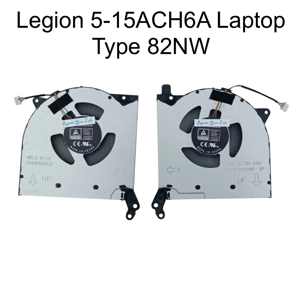 Ventilador de Refrigeração Portátil para Lenovo Legion Cooler Cpu Gpu 515ach6a 82nw 17ach6h 82jy 5h40s20382 5h40s20383 5h40s20308 Fnka Fnk9
