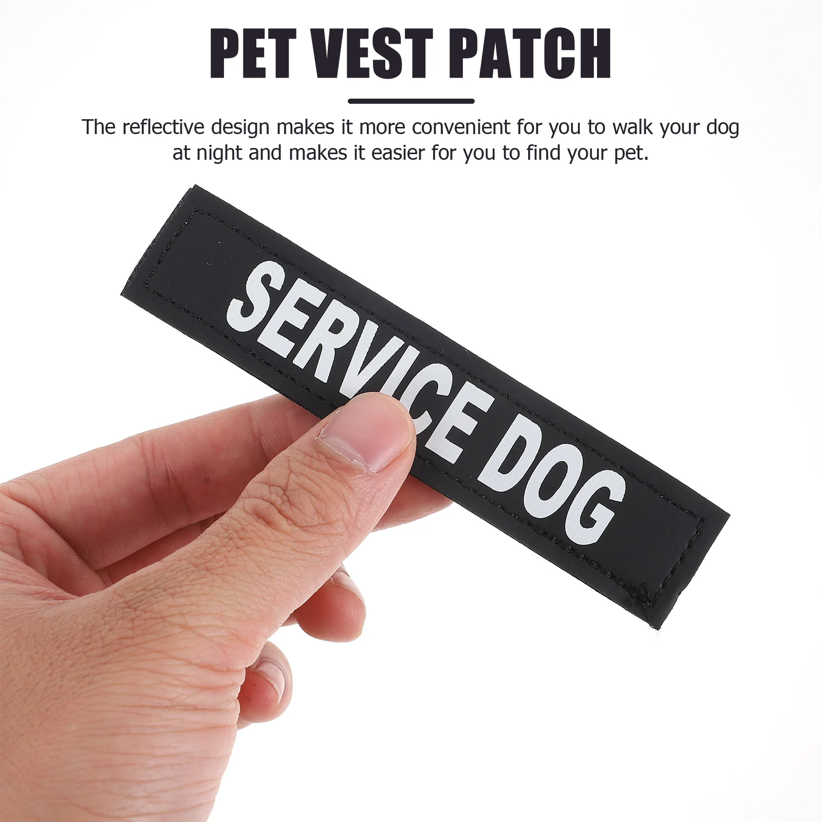 

2 Pairs Harness with Costume Stickers Reflective Dispatch Dog Pet Vest Label Clothing Decors Clothes Pu