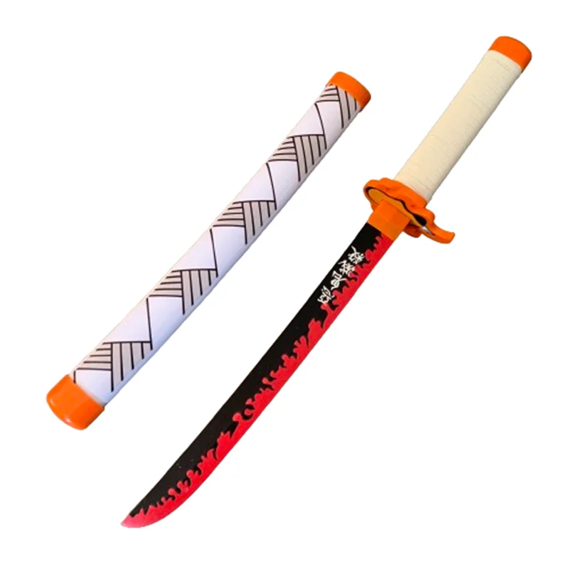 Neuestes Cosplay Iguro Obanai Anime Bambus 24-Zoll Katana Schwert Rollenspiel 60cm Modell – Detail 23