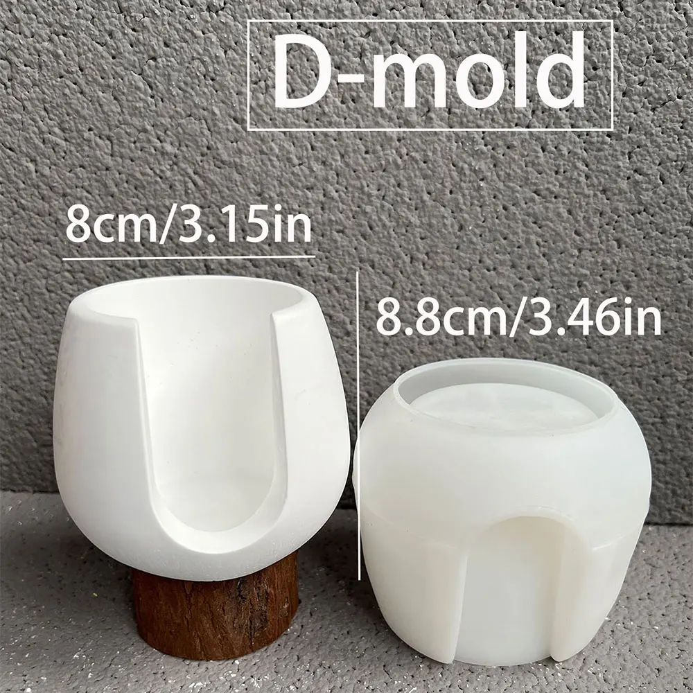 Round Concrete Silicone Mold for Aromatic Candle Holder and Hydroponic Planters