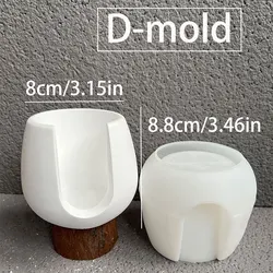 Round Concrete Silicone Mold for Aromatic Candle Holder and Hydroponic Planters (D - mould)