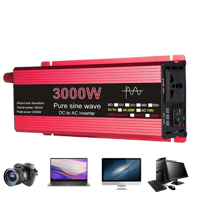 

DC To AC Inverter Ac Converter For Car DC 12v To 220v AC Car Inverter Converter Dual USB Charging Ports Dual AC Adapter For Air