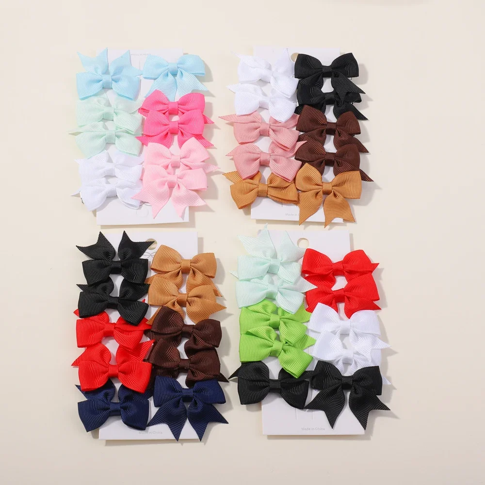 Baby Ribbon Bow Hairpin Hairclip 10Pcs Girls Sweet Hair Accessories