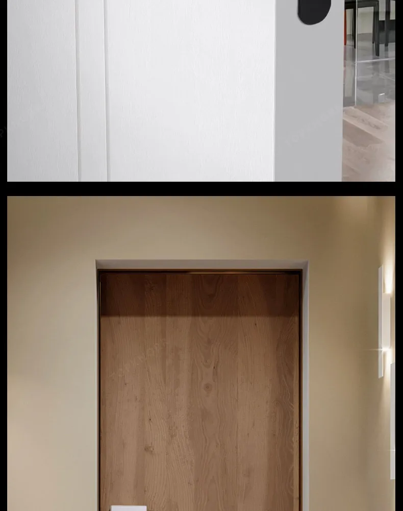 Cabo De Madeira Preta, Quarto Minimalista Moderno, Mudo Interior, Novo