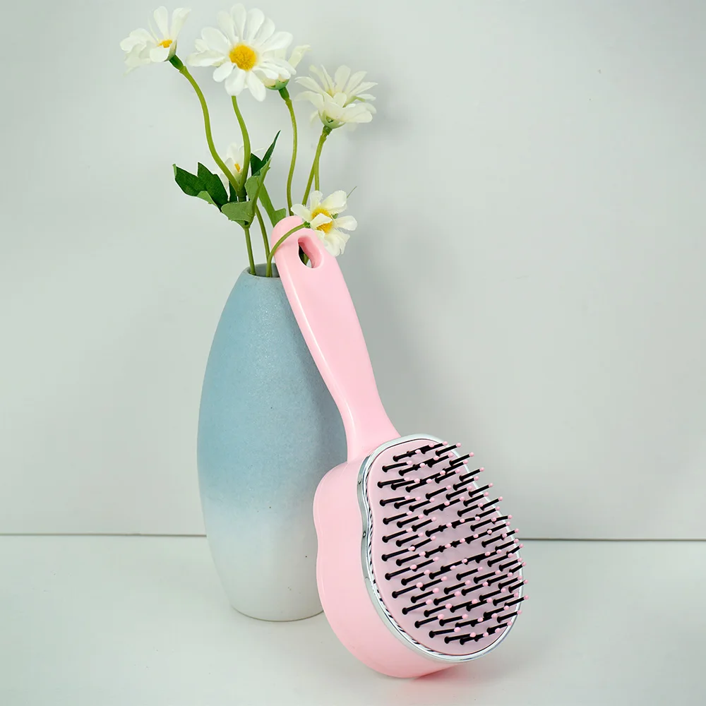 Self Cleaning Hair Brush Head Massage Retractable Bristle Hairbrush One-Button Operation Scalp Massaging Comb Styling Hair Tools 4