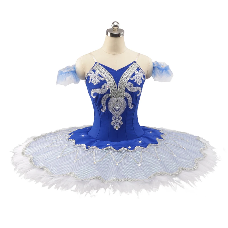 

Customize Snow Queen Flakes Classical Pancake Tutu girls Professional ballet stage Costumes Nutcracker female performance 0063