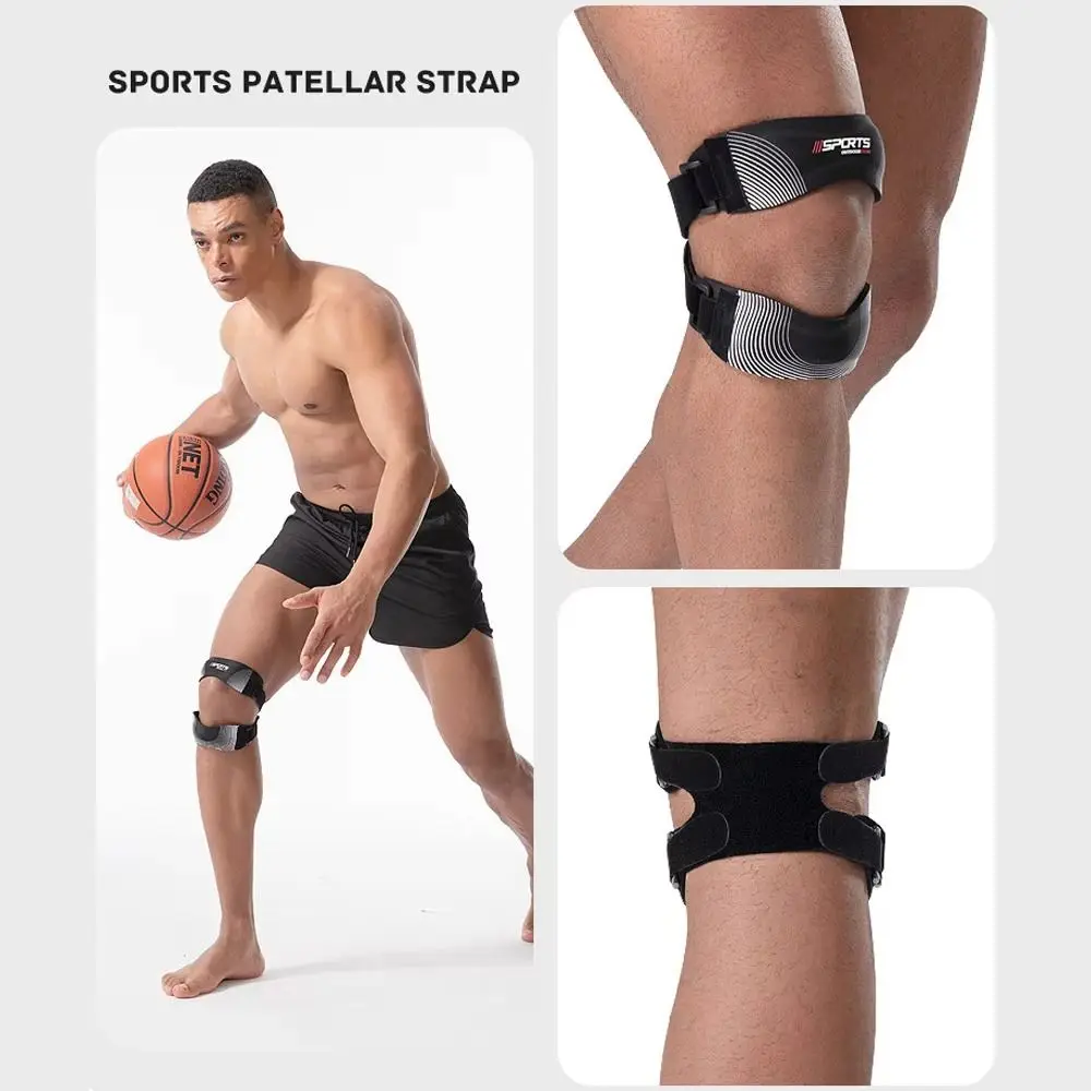 Verstellbare Kniebandage mit doppelten Silikonpolstern und Sehnenstützgurt – professionell und komfortabel_voghion.com
