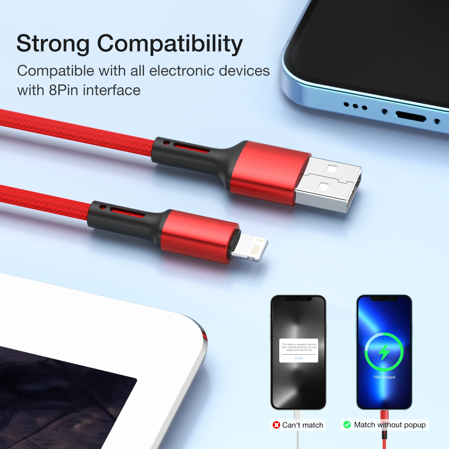 Ultra-Durable 3m Quick Charge USB Cable