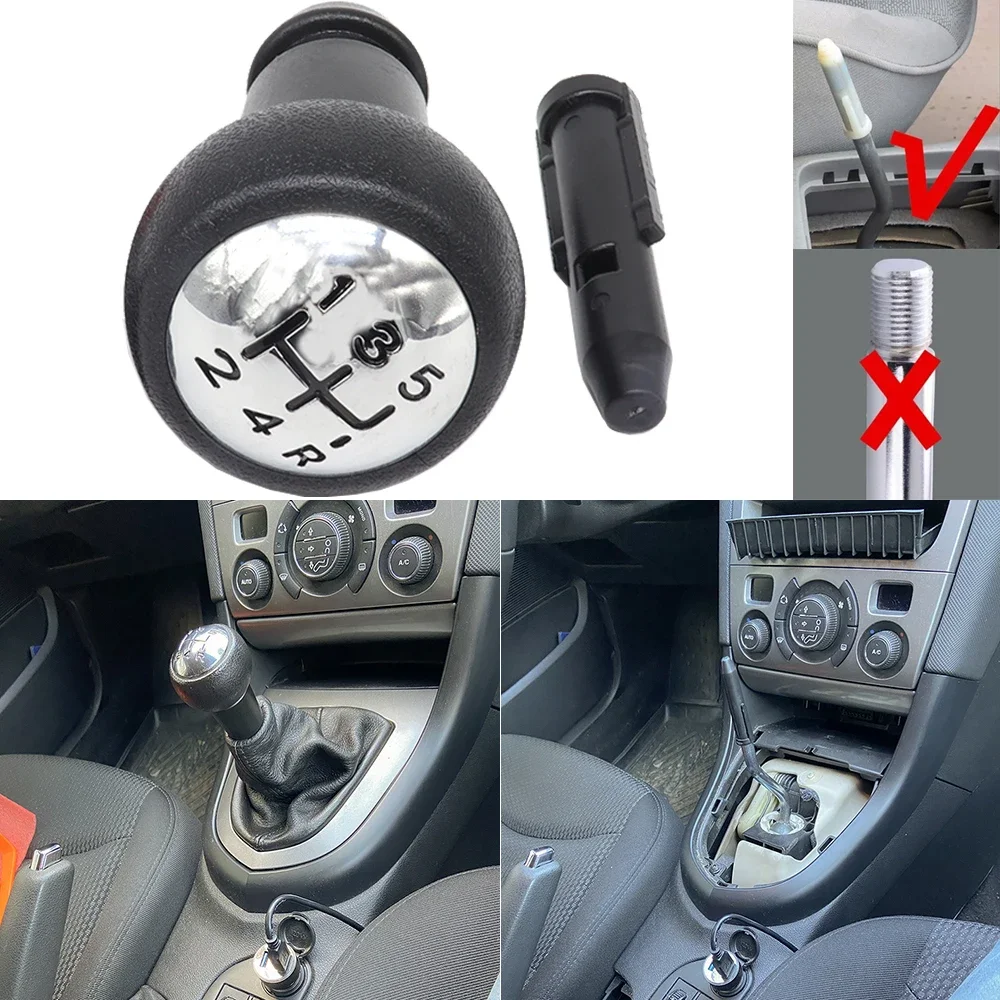 5 Speed Manual Gear Shift Cable Selector Linkage Bushing Chrome Knob Stick Repair Kit For Peugeot Partner B9 2008-Citroen