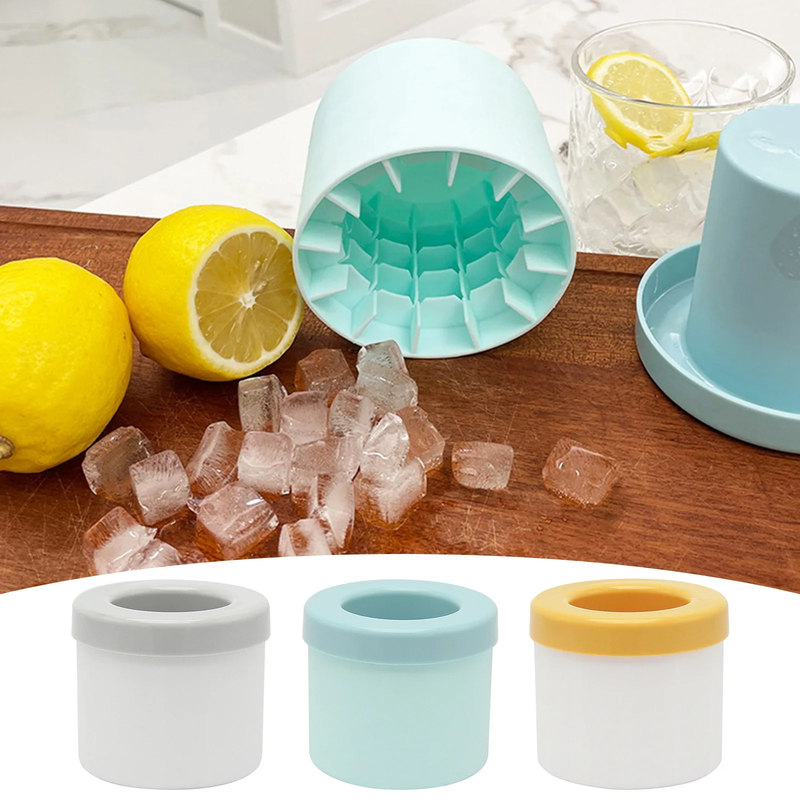 Ice Bucket Cup Mold Ice Cubes Tray Food Grade Quickly Freeze Silicone