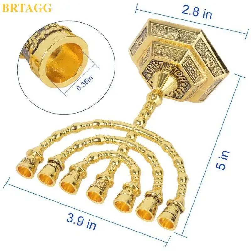 BRTAGG Menorah メノラー、ユダヤ人の燭台、イスラエルの12部族
