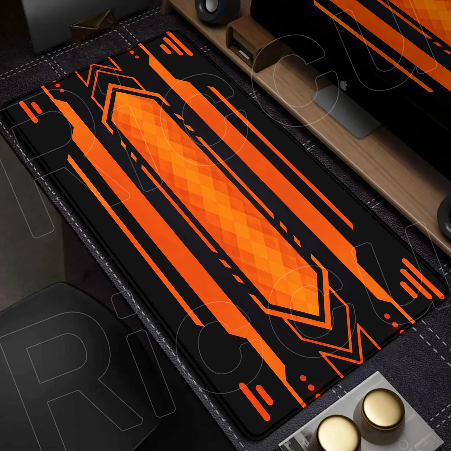 Futuristic Sci-Fi Large Gaming Mouse Pad with Technology-Inspired Design