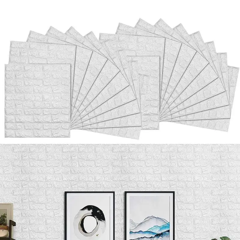 

Wall Tiles Stickers For Kitchen PE Foam Waterproof Brick Wall Panels Room Decor For Kitchen Toilet Hotels Living Room Bedroom