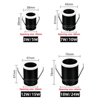 Dimmable Anti-glare Mini LED Downlight Spotlights 3W5W7W10W12W15W Recessed ultra-thin COB Sky Flower Lamp Cabinet Home Lighting - Image 5