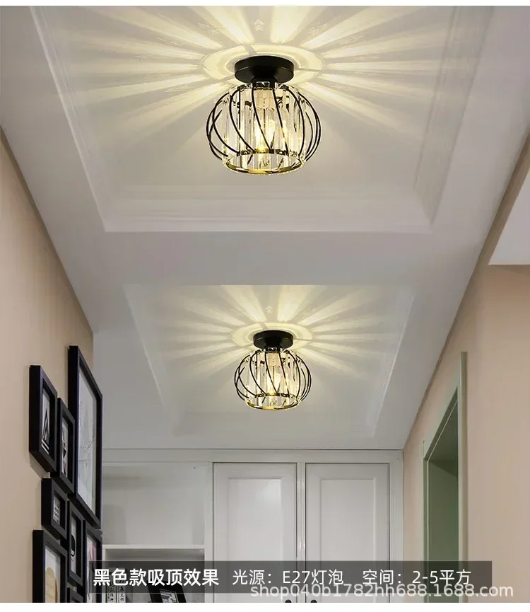 Description Picture 6 of itemLantern Crystal Chandelier Aisle Light Simple Modern Bedroom Bedside Lamps Corridor Chandelier Nordic LED Ceiling Balcony Lights