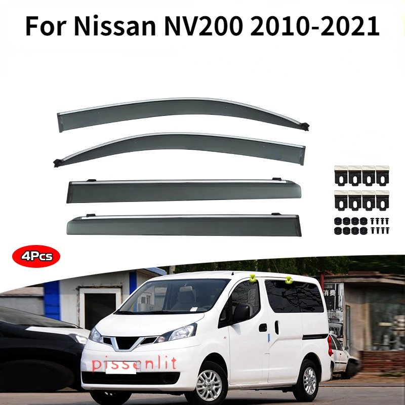 For Nissan NV200 2010 2021 Accessories Outer Trim Chrome Window Rain