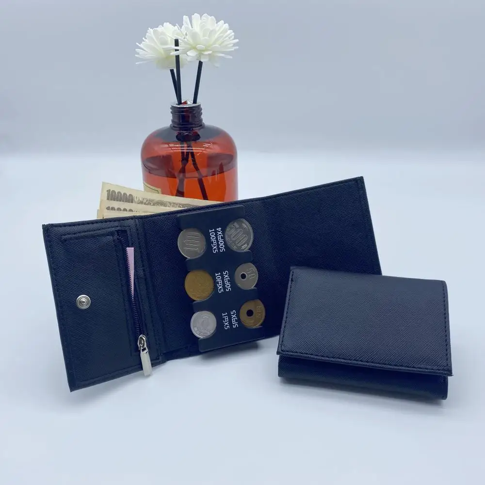 Vibrant Compact 2-In-1 Coin Clip Organizer & Tri-Fold Wallet with Loss Prevention
