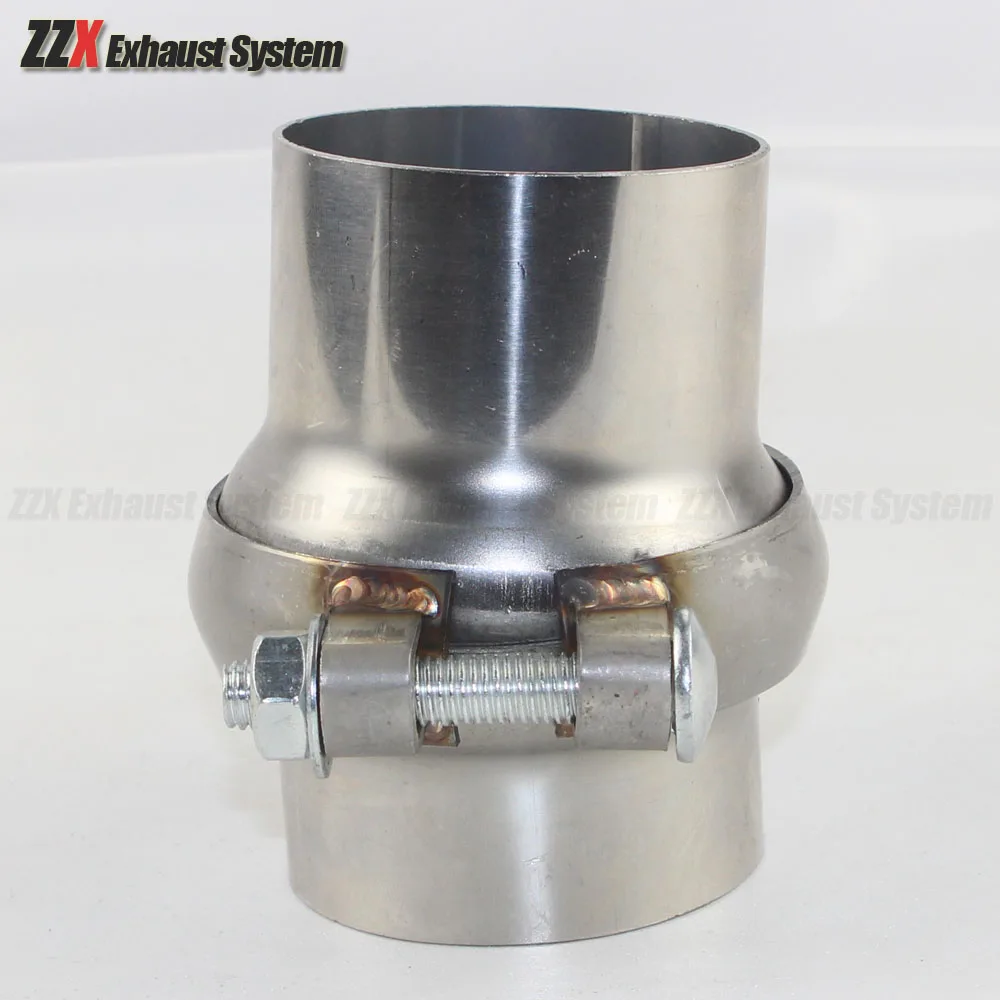Adaptateur Tube Échappement Inox Universel 51-63mm - Connecteur Tuyau Échappement Voiture
