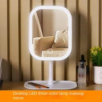 New 3 Colors Dimmable Lights Rechargeable LED Vanity Mirror - Touch Control Portable Cosmetic Mirror for Home Travel - Image 3