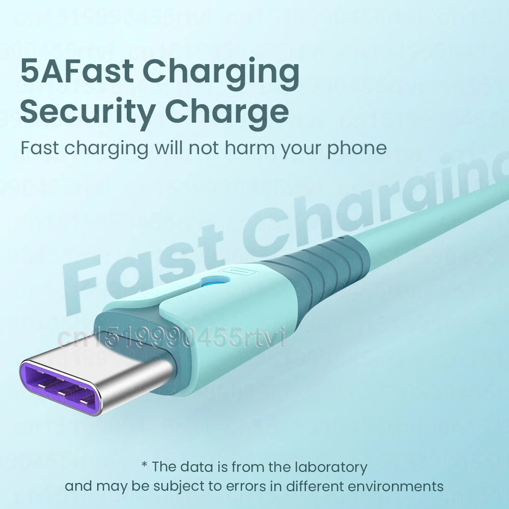 USB Type C Cable 5A Fast Charging USB C Cable for Huawei Data Cord Charger Type For Honor Xiaomi POCO X3 M3 1/2M usb c cable