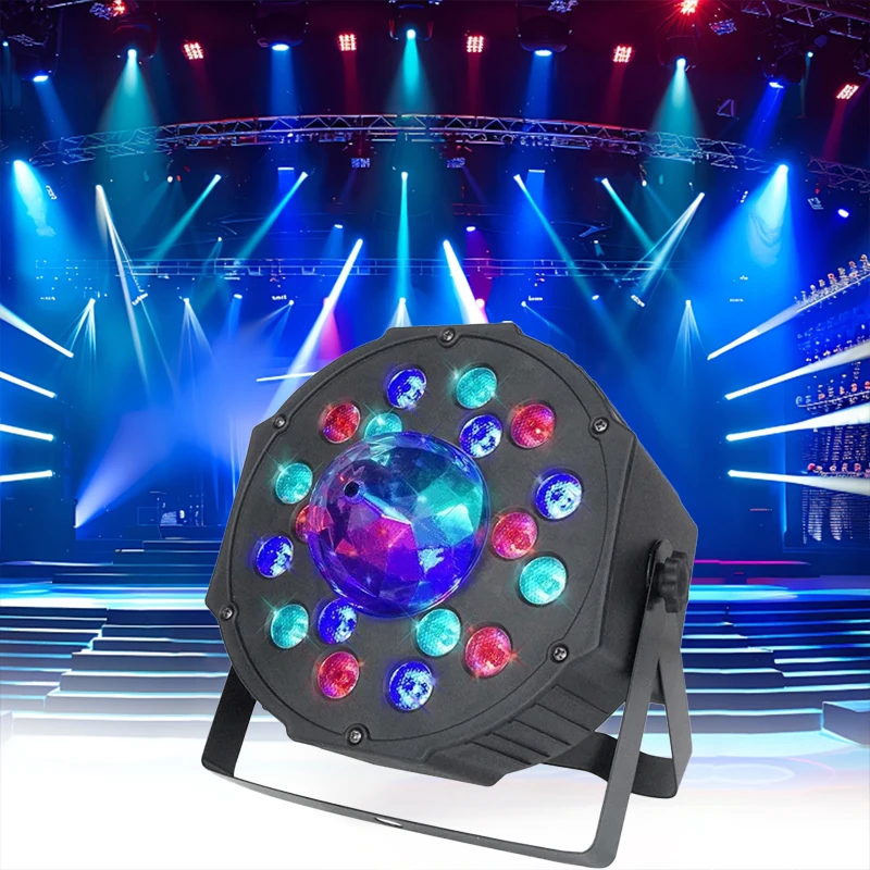 2 in 1 Party Stage Disco Light 18LEDs Sound Activated 7 Effects Christmas Birthday Party Holiday KTV Bar Dance Club Decorations