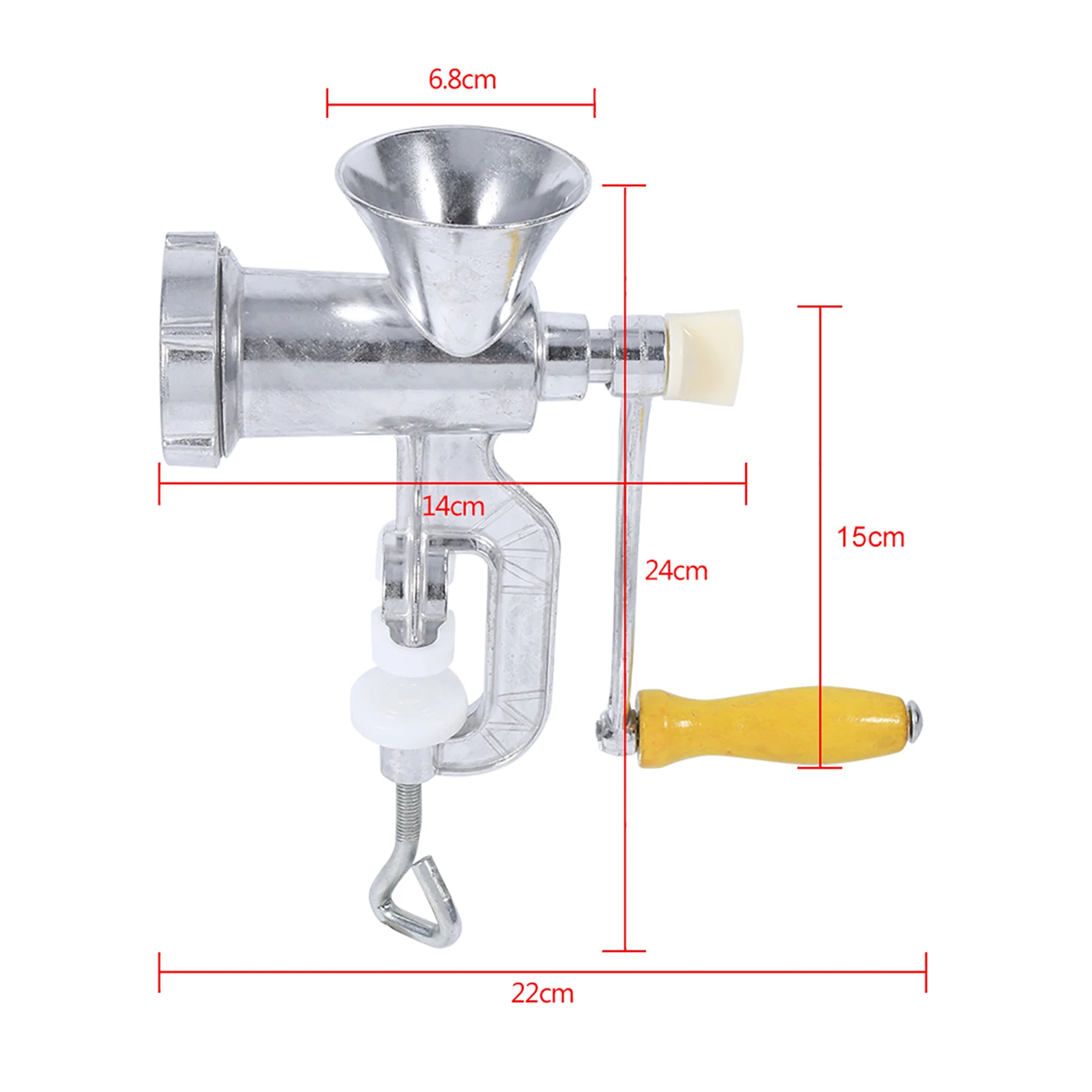 Home Kitchen Tool Aluminium Alloy Hand Operate Manual Meat Grinder Sausage Beef Mincer Table Kitchen Home Tool
