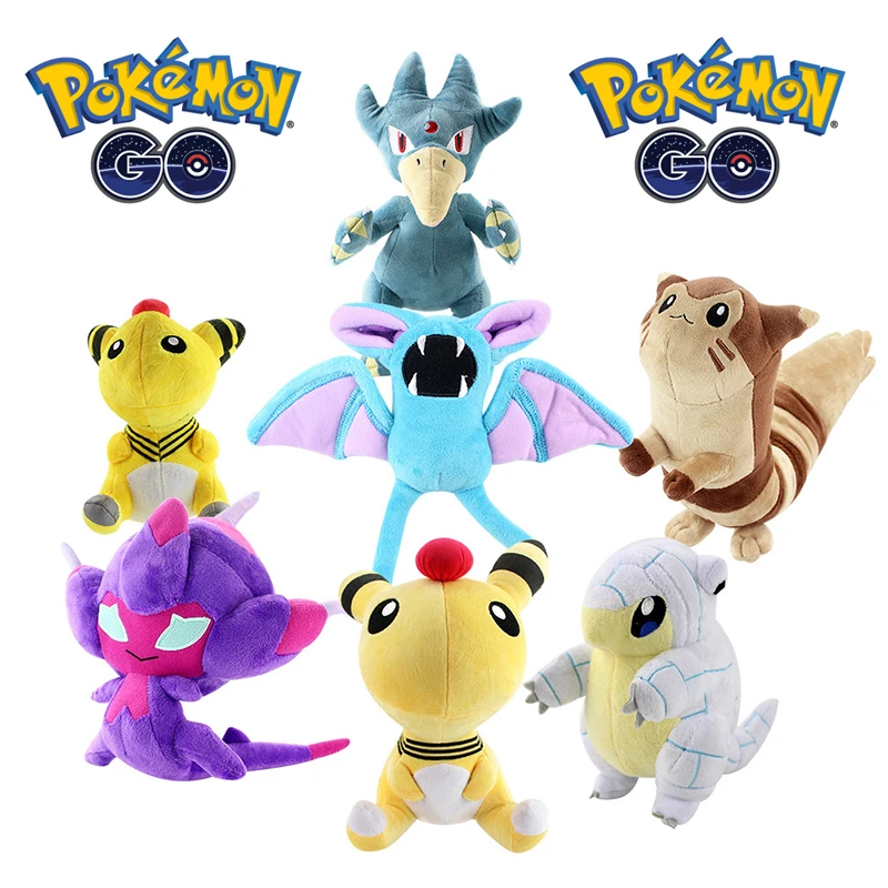 Muñecos de peluche coleccionables de Pokemon, muñecos de peluche de Anime de Bibarel, Ampharos, Golduck, juguetes para mascotas, regalos cumpleaños Kawaii|Cine y - AliExpress