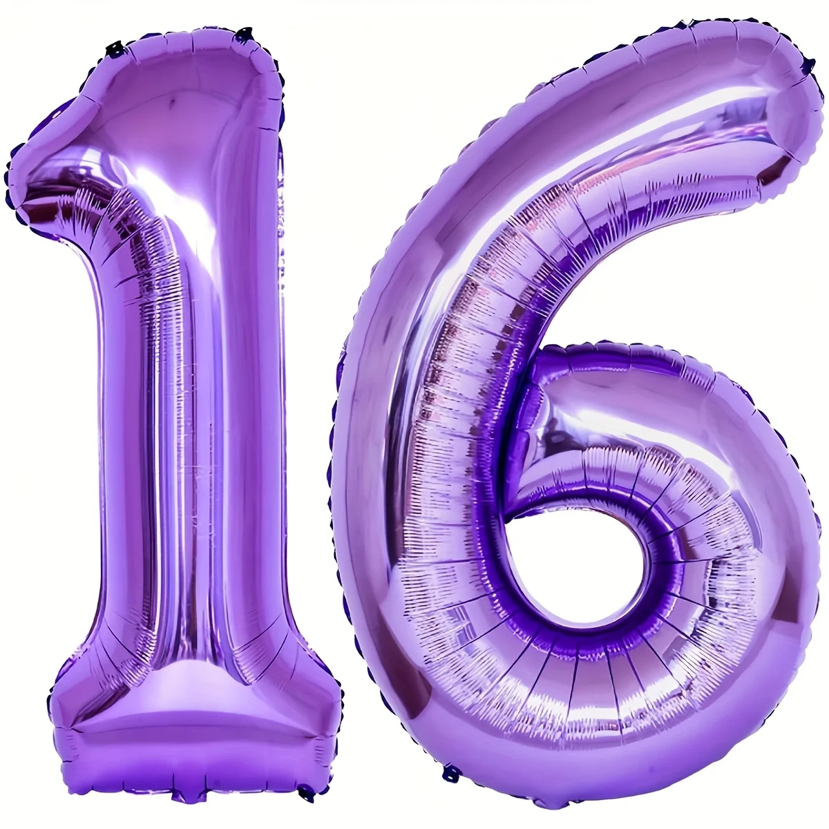 2 Stück 32 Zoll Lila Zahlen-Folienballons 10 15 18 21 30 35 40 50 60 Jahre Erwachsenen-Geburtstag Jubiläums-Dekorationsbedarf Ballons – Detail 6