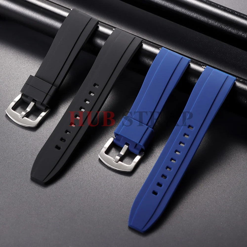 Vibrant Quick Release Silicone Sports Watch Strap - Soft & Comfortable in Black, Green, Orange, and Blue