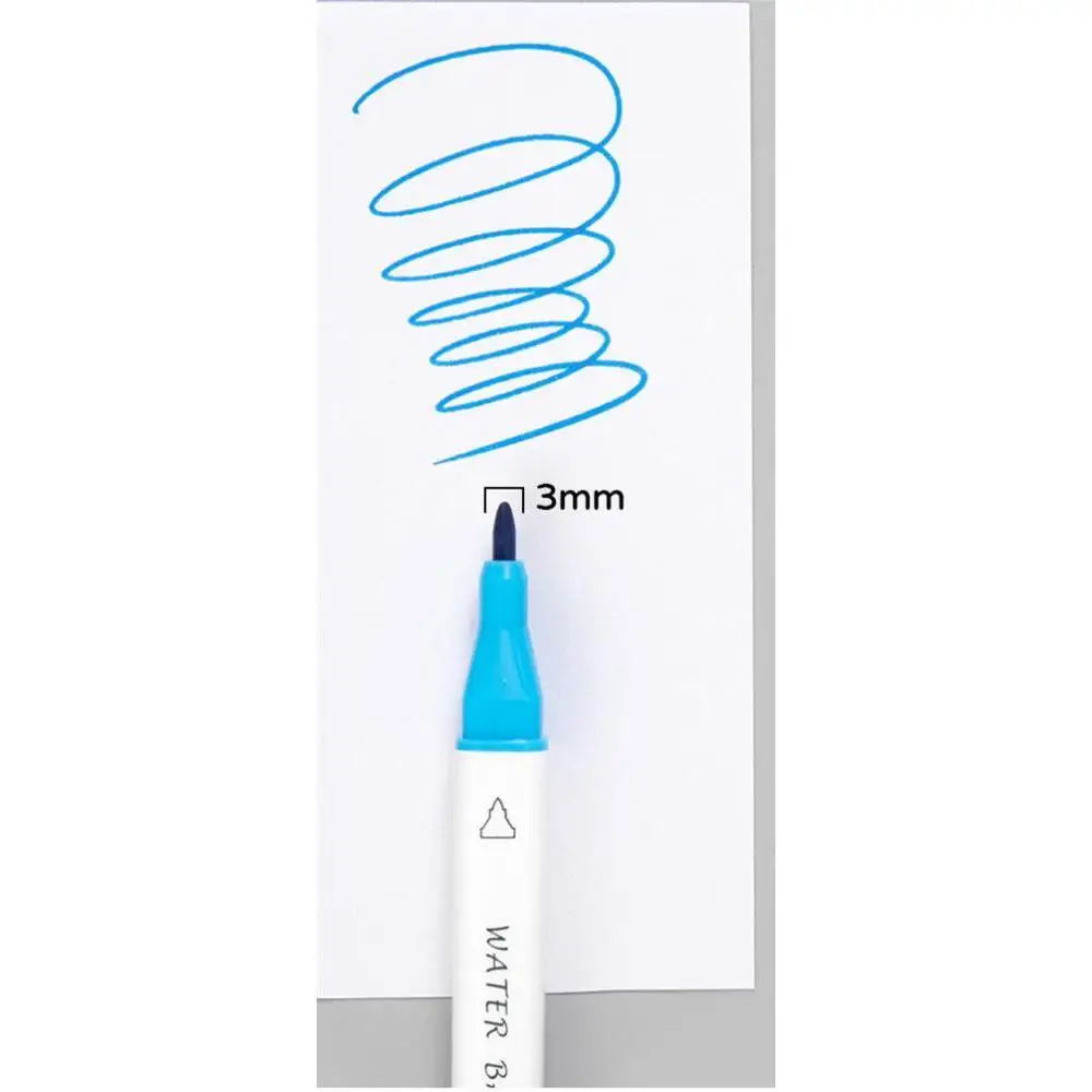 18 Color Acrylic Coloring Pen Based Sketch Felt-Tip Oily Twin Brush Art Supplies School Art Supplies  Drawing  Manga  Stationery