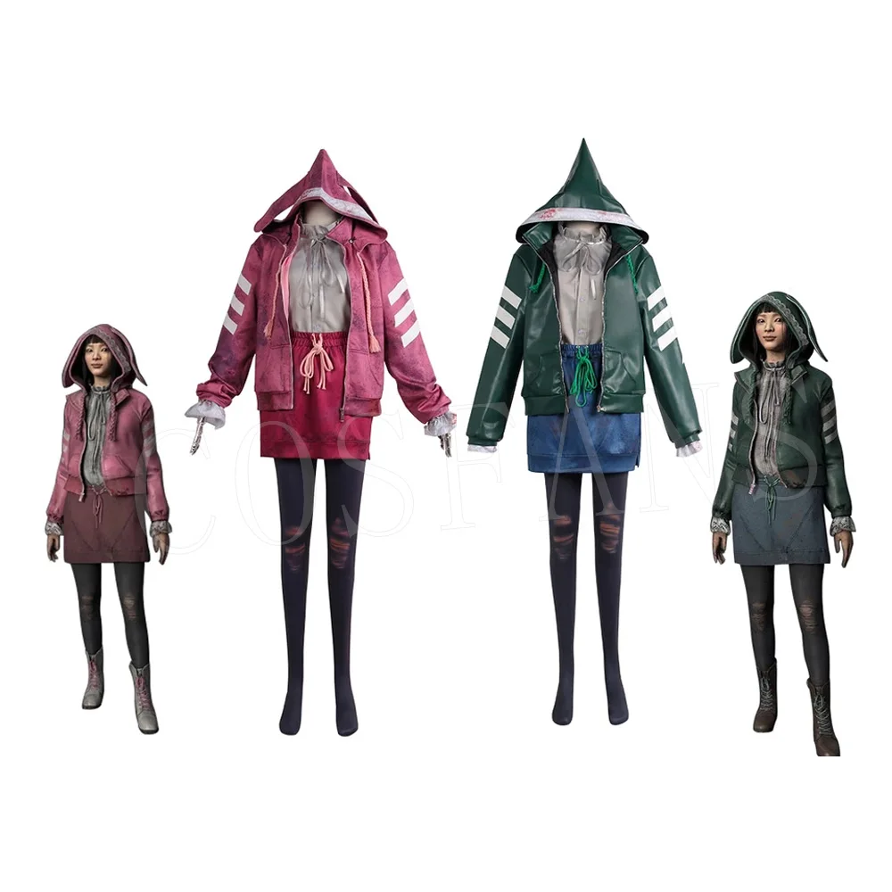 

Game Feng Min Cosplay Costumes Pink Faux Leather Uniform Game Dead Daylight Cosplay For Women Girls Support Customization