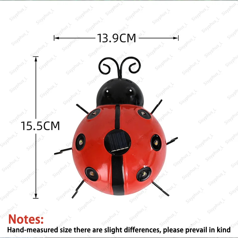 1-4Pcs Solar Ladybug Lamp Outdoor IP65 Waterproof Anti Corrosion LED Solar Powered Light For Garden Lawn Tree Landscape Decor