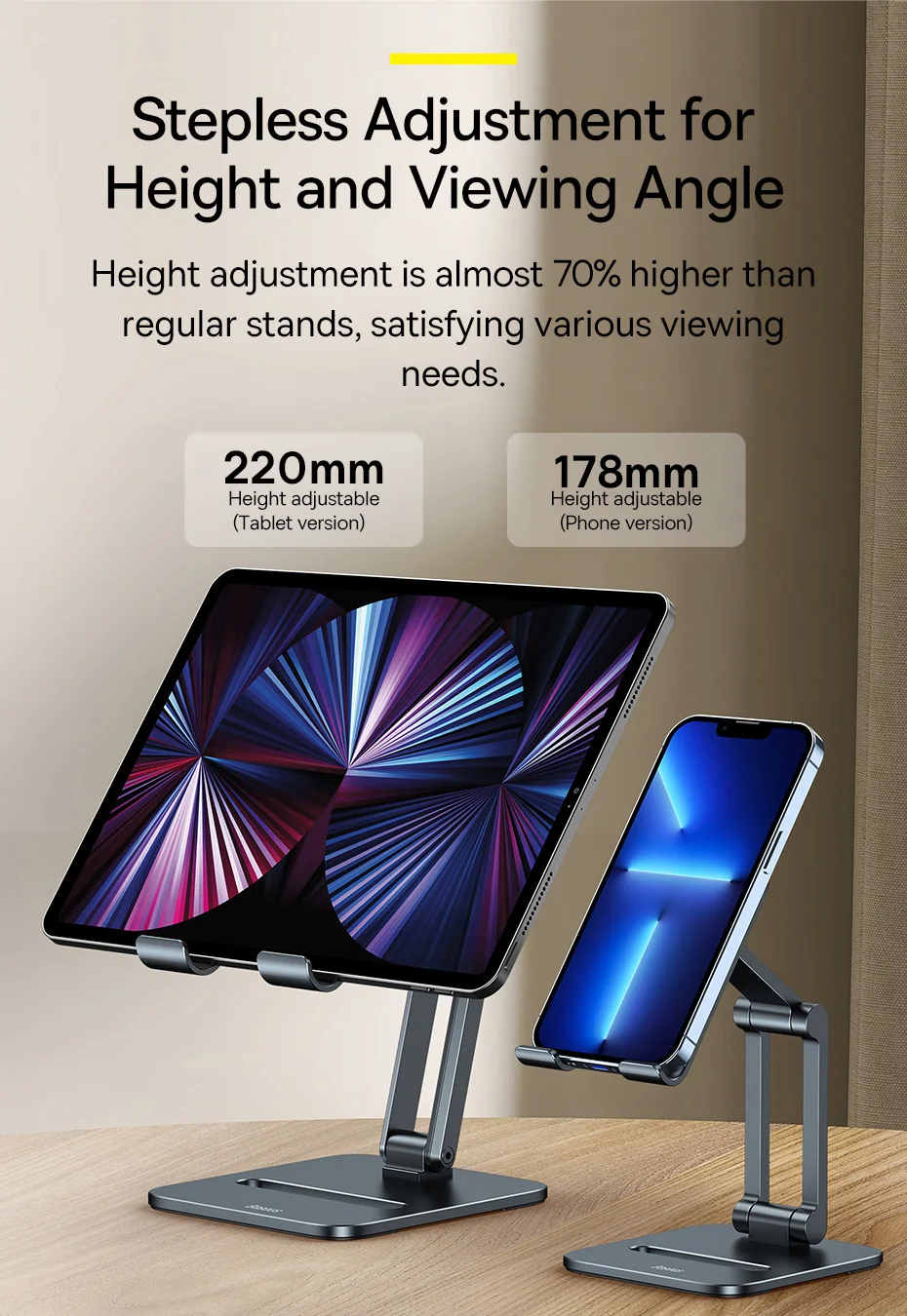 Baseus Foldable Metal support For Phone Tablet Desk