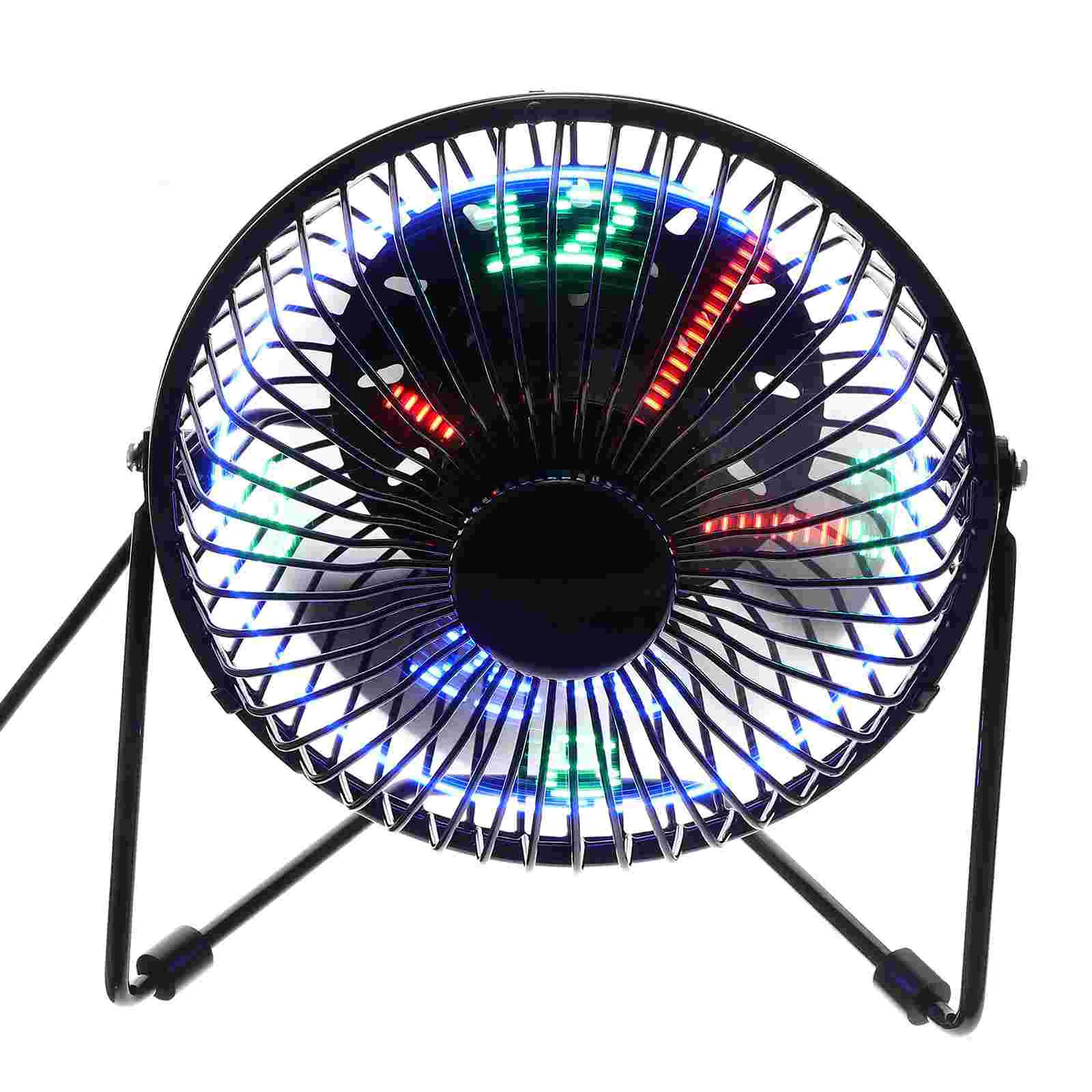 Portable Mini Fan Temperature Display Usb Cooling Fan Led Clock Personal Silent Desktop Computer Peripherals