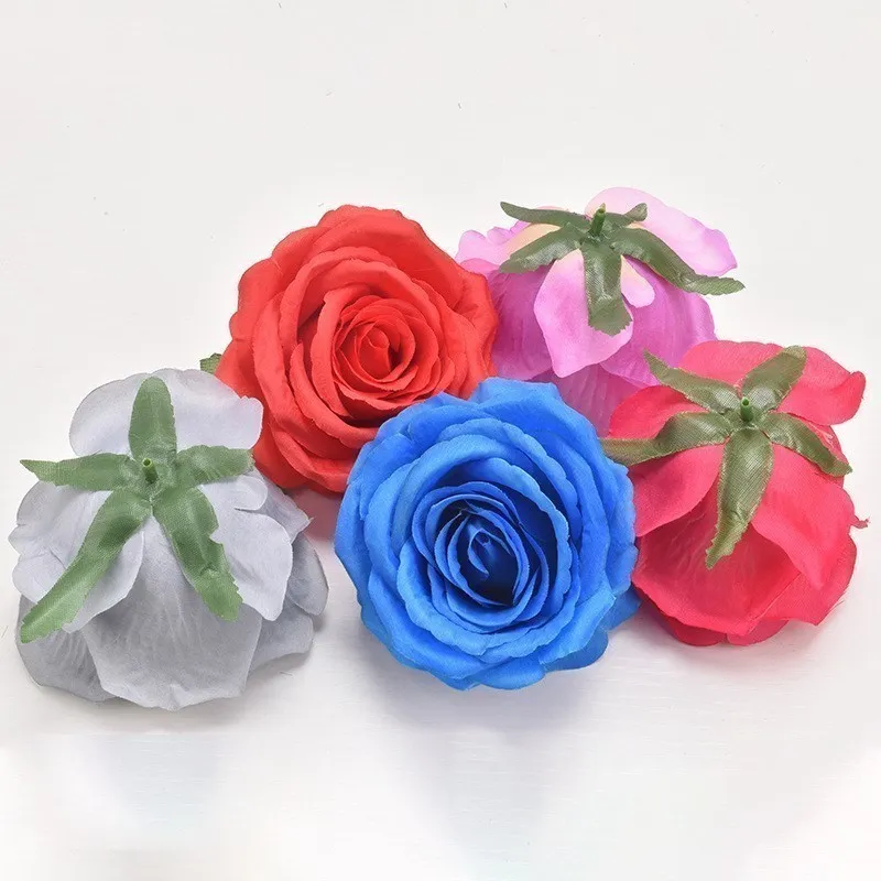 

25 Pack Wedding Car Faux Rose Decoration Venue Arch Party Crafts DIY Home Fake Wreath Shooting Props Corsage Flower Wall