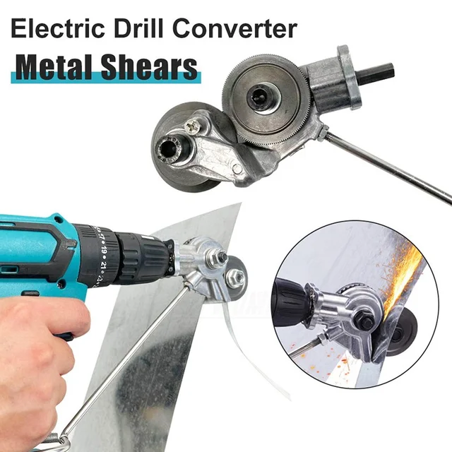 Electric Drill Plate Cutter Metal Sheet Cutter Tool Nibbler Drill Electric  Metal Shears Drill Attachment Cutter Sawing Machines - AliExpress