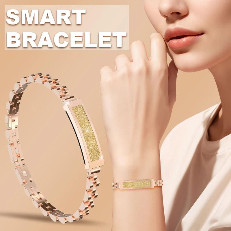 LIGE Stylish Women's Smart Jewelry Wearable Device Smart Bracelet Remote Camera Control Step Counter Sports Ladies Birthday Gift