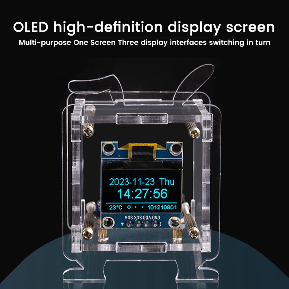 รูปสินค้า ชุดสร้างนาฬิกาอัจฉริยะ DIY ESP8266 หน้าจอ OLED 0.96 นิ้ว