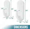 TAILI 2/6pcs Hanging Hooks with Adhesive Strips,Damage-Free Heavy Duty Utility Hooks for Home Storages and Hanging Decorations 6
